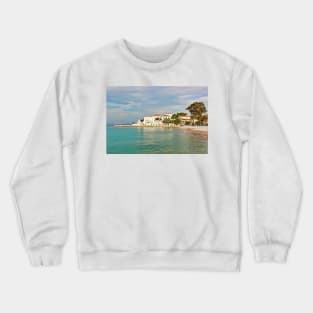 Traditional houses in the town of Spetses island, Greece Crewneck Sweatshirt